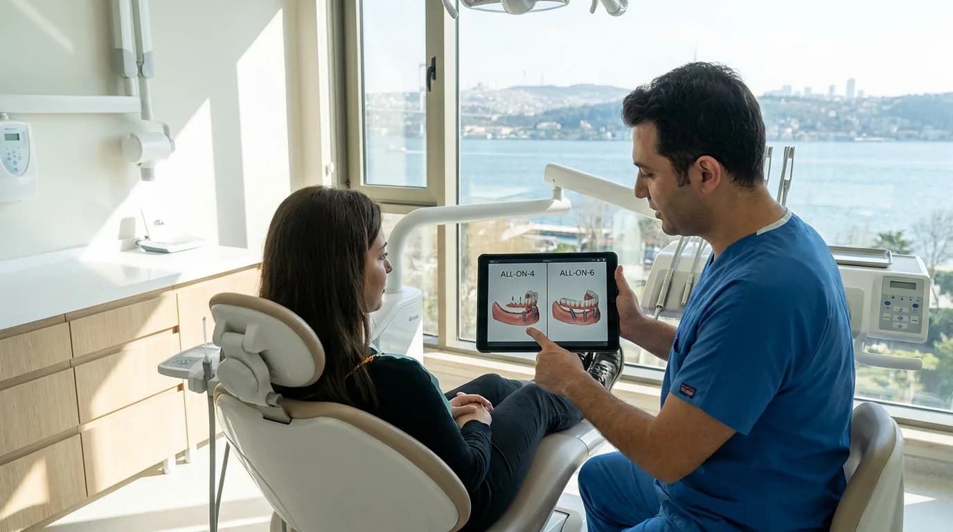Comparison concept of full-arch implant plans in Turkey