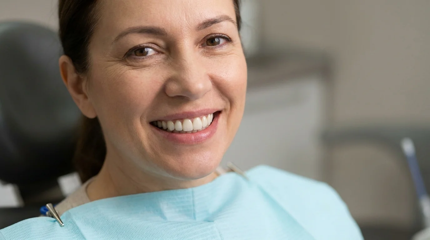 Diş implantı sonrası doğal ve estetik gülüş sonucu