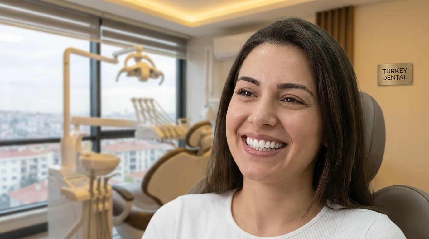 Porcelain veneer smile result at VDS Dental Turkey